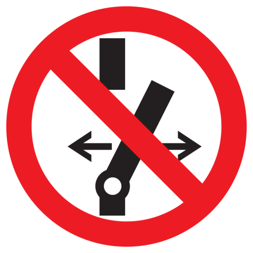 Magneetbord met pictogram schakelen verboden