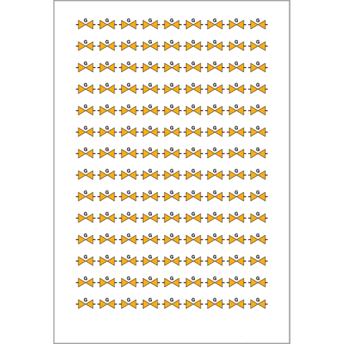 Sticker mini picto afsluiter gas