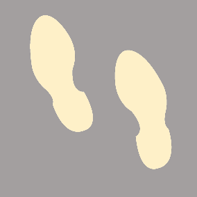 Voetafdrukken (vinyl fotoluminescerend)