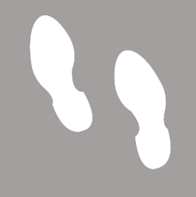 Voetstappen Sticker