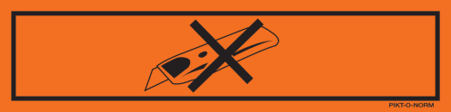 Sticker Niet snijden oranje/zwart