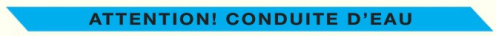 Ondergronds waarschuwingslint attention! Conduite d'eau