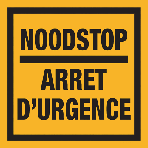 Panneau Noodstop Arret d'urgence
