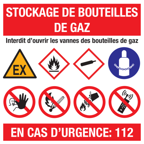 Panneau stockage de bouteilles de gaz