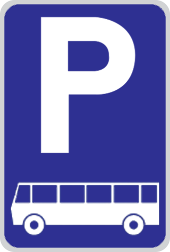 Parkeerbord "Bus" aluminium 400x600mm