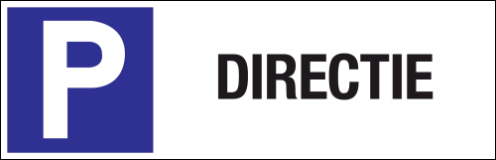 Parkeerbord "Directie" Dibond 340x110mm