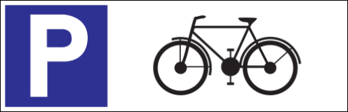 Parkeerbord "Fietsen" Dibond 340x110mm