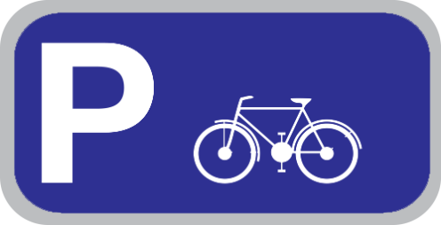 Parkeerbord "Fietsen" aluminium 400x200mm