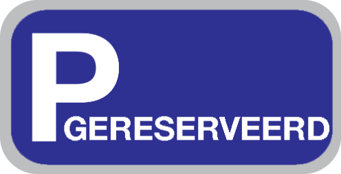 Parkeerbord "Gereserveerd" aluminium 400x200mm