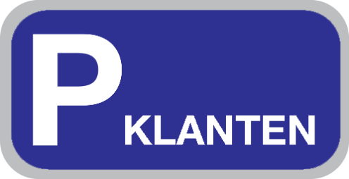 Parkeerbord "Klanten" aluminium 400x200mm