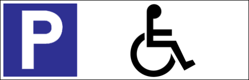 Parkeerbord "Mindervalide" Dibond 340x110mm