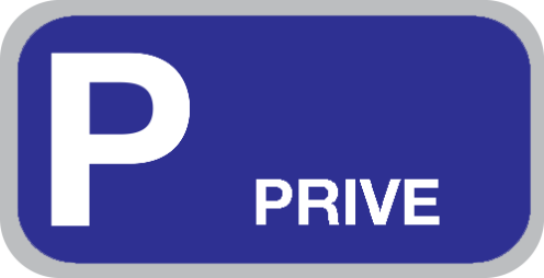 Parkeerbord "Prive" aluminium 400x200mm