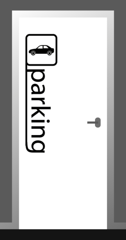 Deursticker Parkeren
