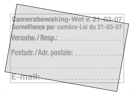 Vinyl voor bescherming van de adresgegevens van de camerabewaking 