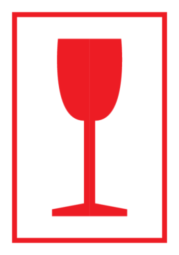 Sticker met pictogram Breekbaar