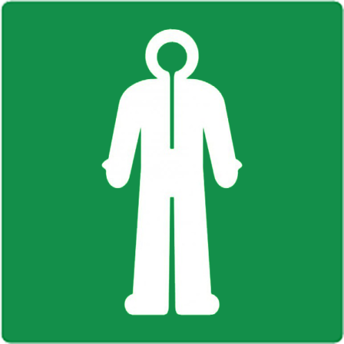 Sticker met pictogram survival kleding ISO 7010