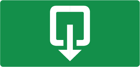 Opaal sticker met pictogram uitgang