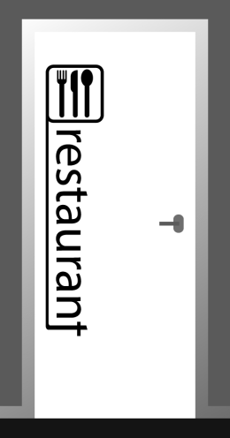 Deursticker restaurant
