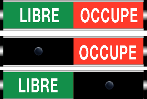 Schuifbordje "Libre - Occupe"