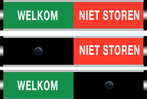 Schuifbordje Welkom - Niet Storen