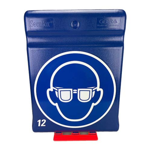 Secubox met 12 sorteervakken blauw