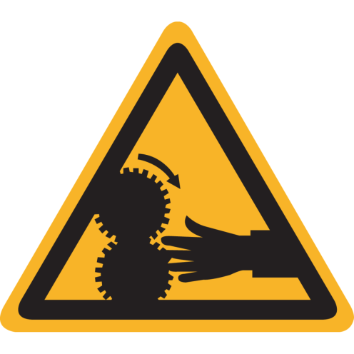 Signicolor Aluminium bord met pictogram "gevaar voor handen"