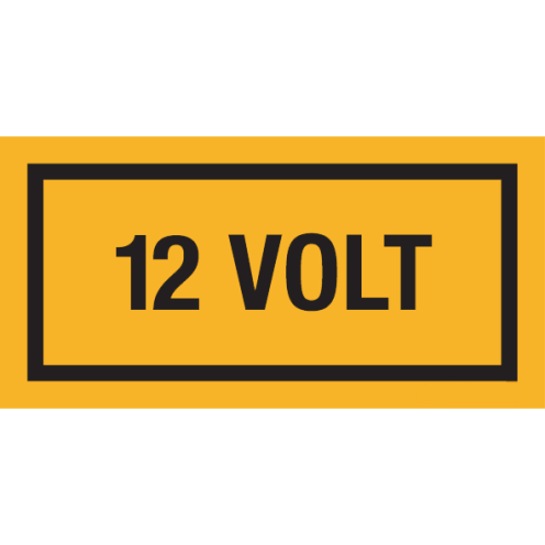 Sticker met tekst "12 Volt"