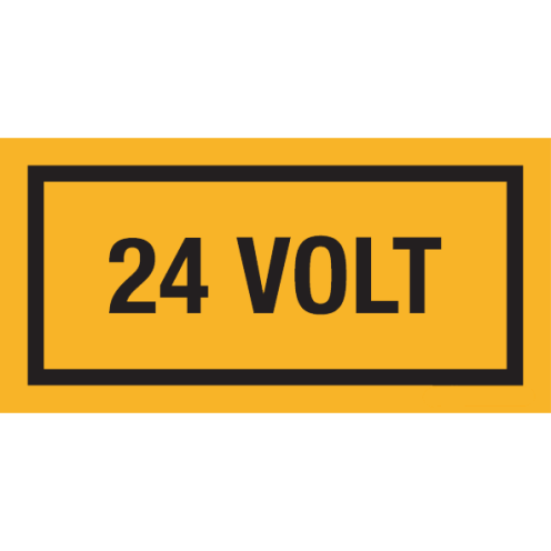 Sticker met tekst "24 Volt"