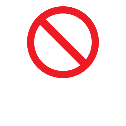 Sticker met pictogram Algemeen verbod ISO7010 - P001