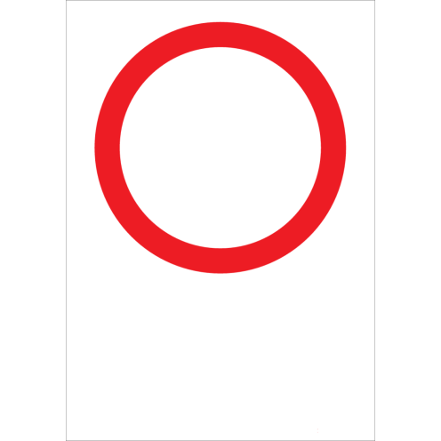 Sticker met pictogram Algemeen Verbod