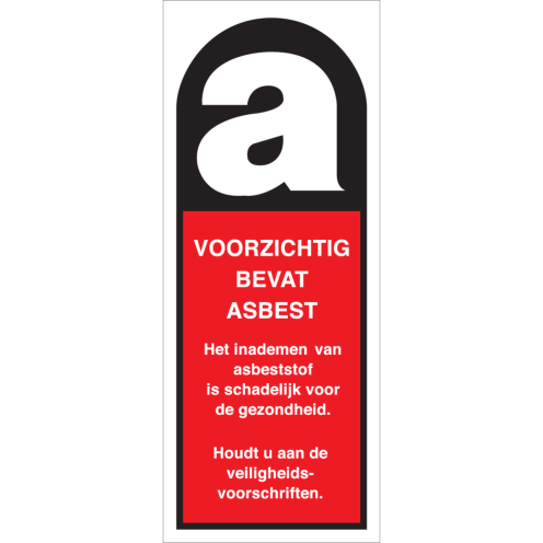Sticker Asbest Markering