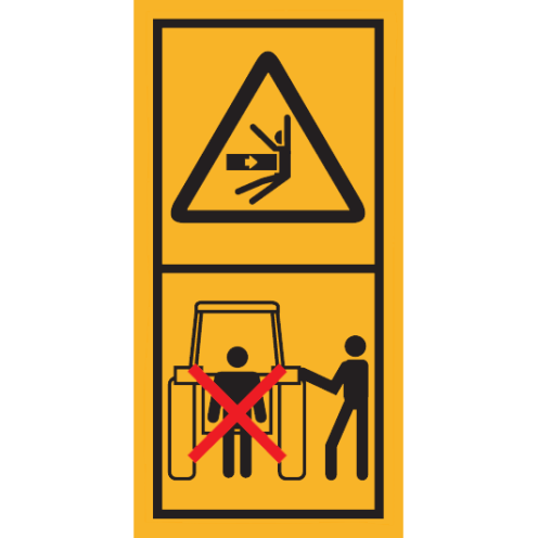 Sticker Bewegende Delen - Niet achter trekstang