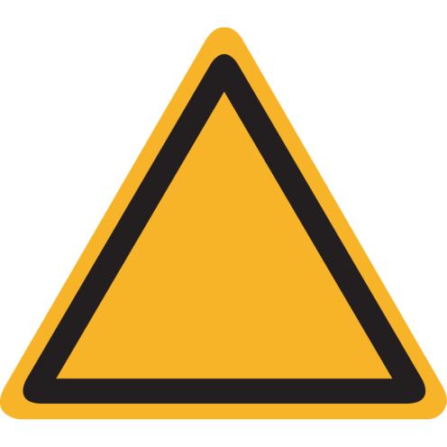 Sticker blanco geel "Waarschuwing / Gevaar"