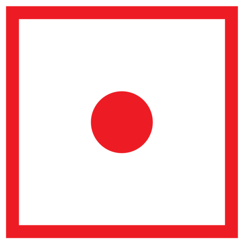 Sticker met pictogram van een brandmeldknop