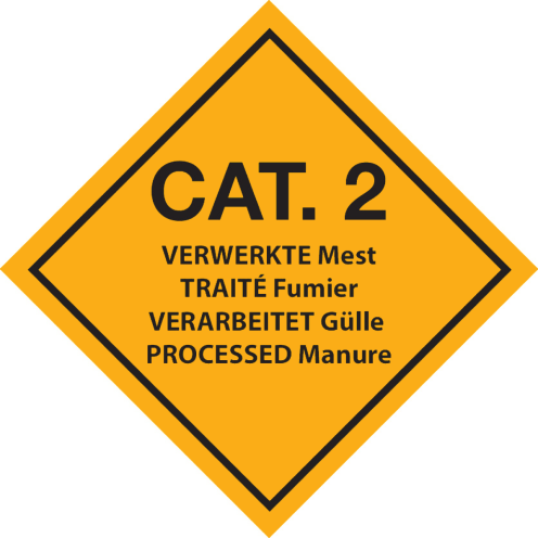 Sticker Categorie 2 - Verwerkte Mest