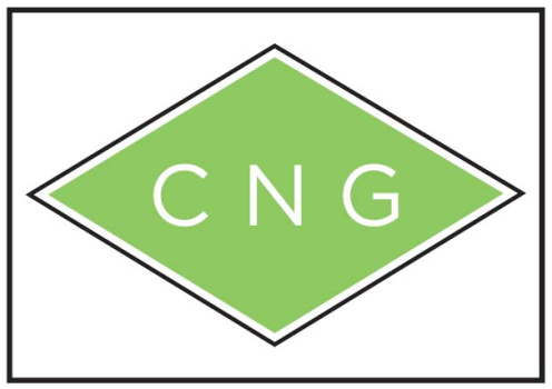 Brandstofsticker groen-wit CNG