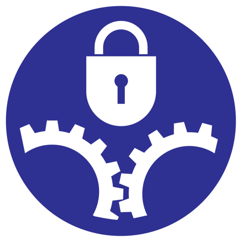 Sticker met pictogram draaiende delen vergrendelen - ISO7010 - M068