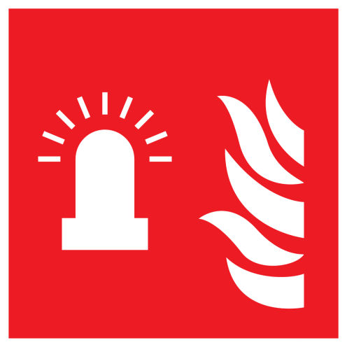 Sticker met pictogram van een flitslicht volgens ISO 7010