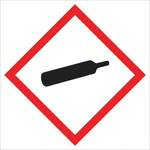 Sticker met pictogram "Gashouder onder druk" - GHS 04