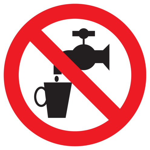 Sticker met pictogram Geen drinkwater