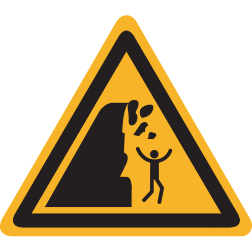 Sticker met pictogram "Waarschuwing Afgrond" - ISO 7010 - W053