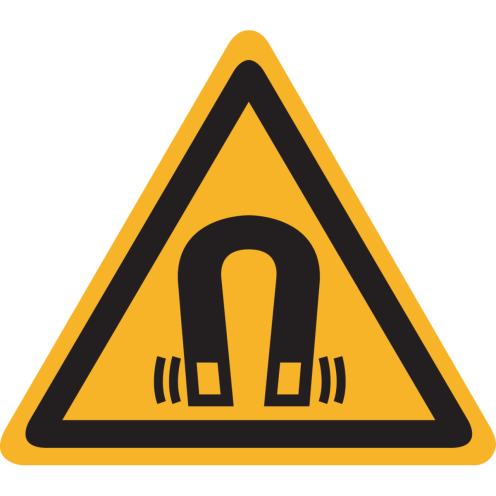 Sticker met pictogram "Waarschuwing Magnetisch Veld" - ISO 7010 - W006
