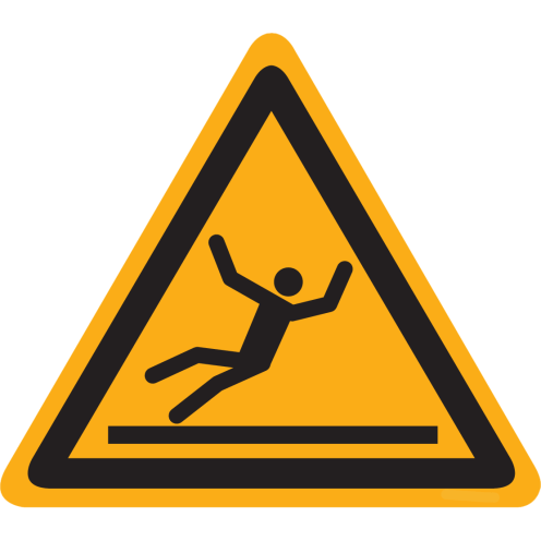 Sticker met pictogram gevaar voor uitglijden - ISO7010 - W011
