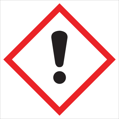 Sticker met pictogram "Gevaarlijke, schadelijke en irriterende stoffen" - GHS 07