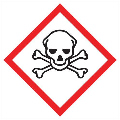 Sticker met pictogram "Giftige Stoffen" - GHS 06