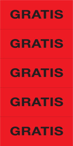 Sticker Gratis rood