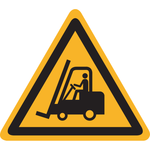 Sticker met pictogram "Waarschuwing Heftruck" - ISO 7010 - W014