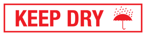 Sticker met tekst Keep dry