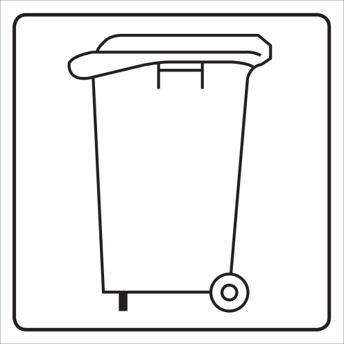 Pictogram sticker afvalcontainer
