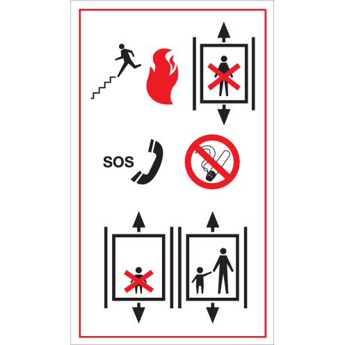 Lift alarm (sticker)